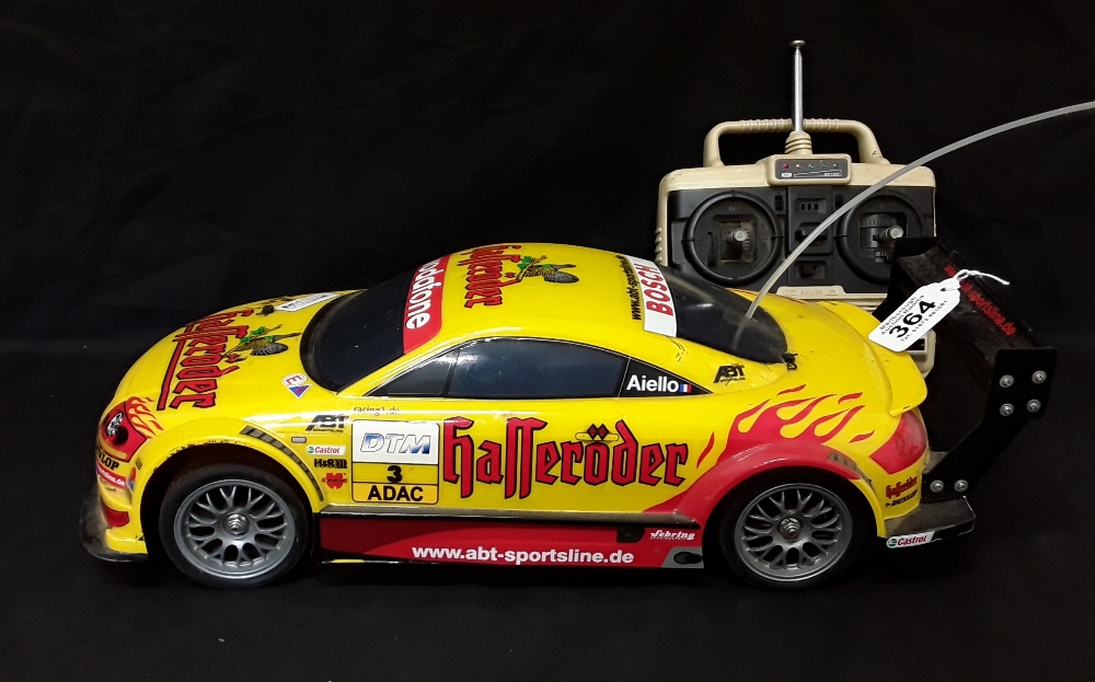 A 1990's racing remote control car.