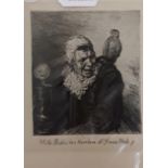 An 18th Century etching titled "Hille Bobbe Van Haerlem & Frans Hals:// Leop Flamerig beneath image