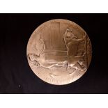 A WW1 Memorial Plaque or Death Penny named to Frederick Tessier.