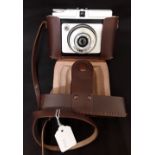 An Ilford Sporti camera in leather case.