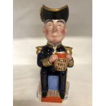 A toby jug depicting Admiral Jellicoe (Hell Fire Jack).