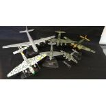 An assortment of die-cast model aeroplanes.