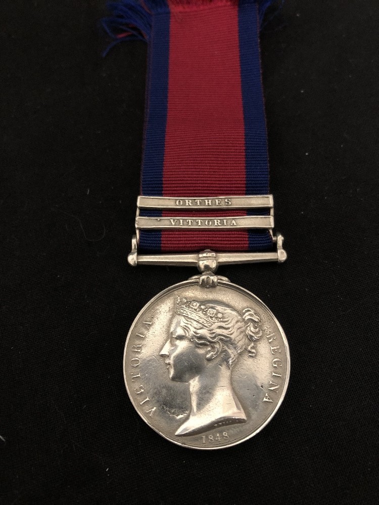 A Victoria Military General Service Medal with Orthes-Vittoria clasp.
