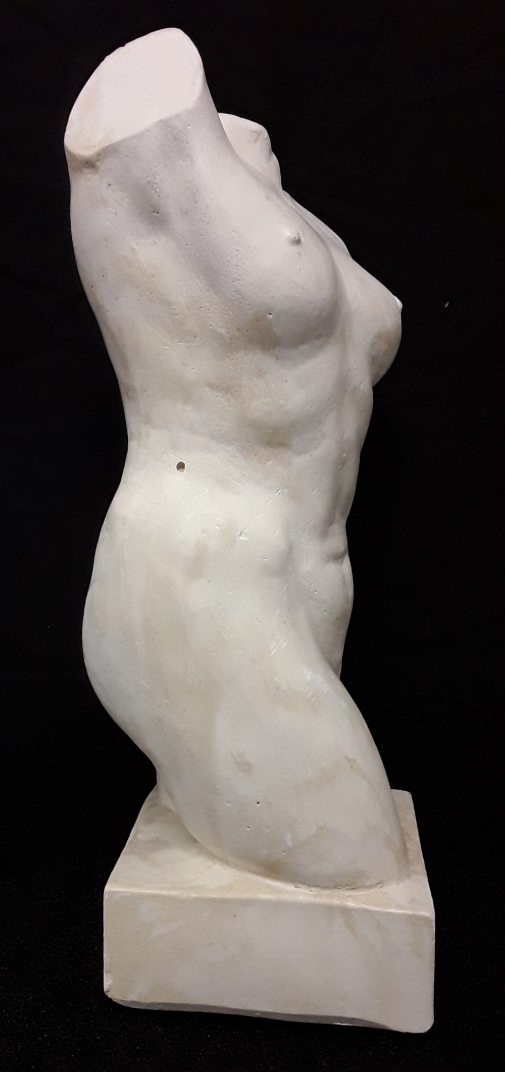 A ceramic sculpture of a female torso. - Image 2 of 3