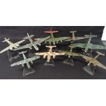 A large assortment of model aeroplanes.