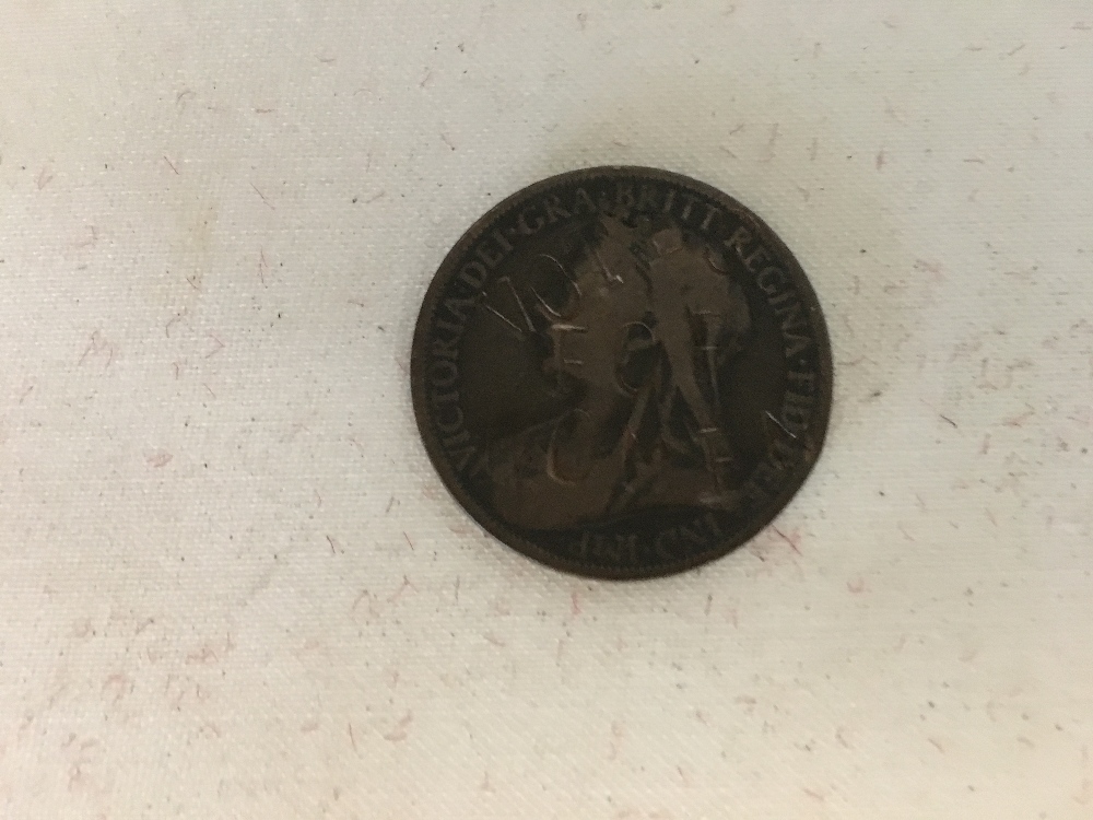 A Victorian 1899 dated Suffragette defaced Penny with VOTES FOR WOMEN