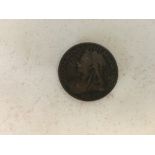 A Victorian 1899 dated Suffragette defaced Penny with VOTES FOR WOMEN