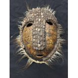 A Papua New Guinea tortoise shell mask circa 1900.