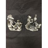 Two Christmas Myth and Magic pewter figurines