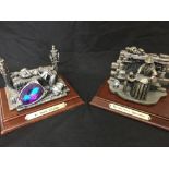 Two large Myth and Magic pewter studies.