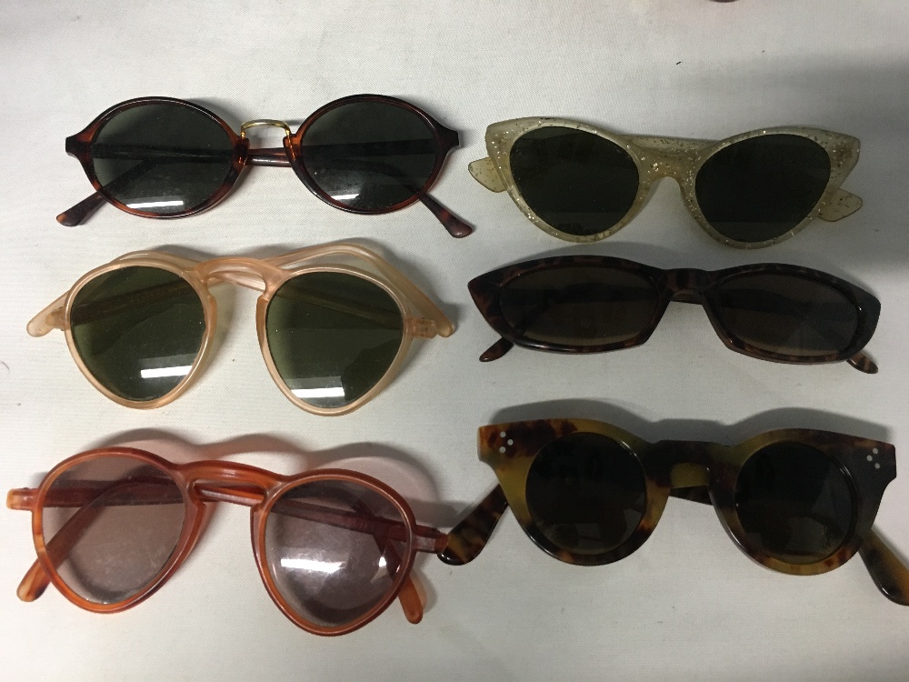 14 pairs of vintage lady's sunglasses including "Cutler and Gross" of London and Kenzo. - Image 2 of 7