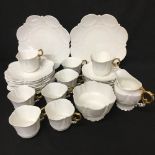 An Aynsley bone china tea set with manufacturer's mark 1875 -1890.