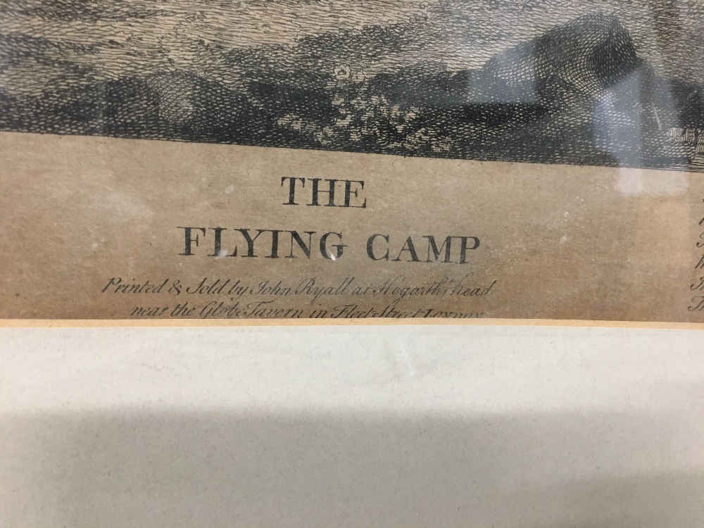 A framed and glazed etching of "The Flying Camp" by A. Dubsc.......remainder of name hidden by mount - Image 3 of 4