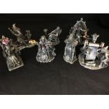 A set of seven Myth and Magic pewter figurines: The Moon Old Father Time, Master of The Dungein,