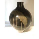 An Arnaud Barraud black and gray vase.