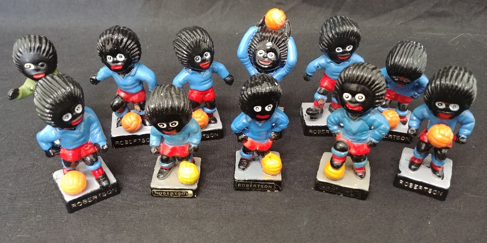 A set of 11 Robinson's Gollie football players.