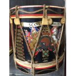 The Scots Guards ice bucket in the form of a Regimental drum with Battle Honours.