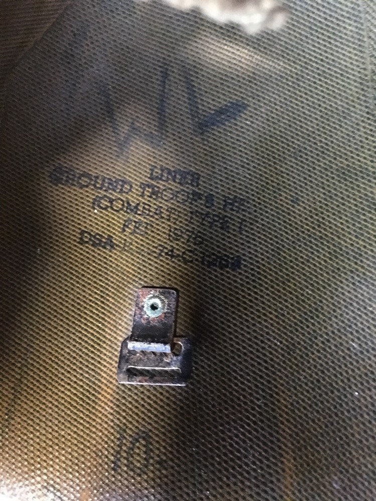 A U.S. military helmet with inner. - Image 2 of 2