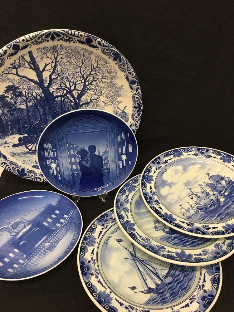 A collection of collector's plates.