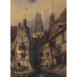 Thomas Shotter Boys. 1803 - 1874. Peintre anglais. Scène de rue (Rouen ?) Ayant [...]