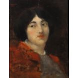 Alphonse De Monsel de Perrin. Portrait de la fille de l'artiste. HSPanneau. Signée [...]