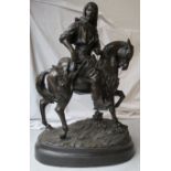 D'après Alfred Barye et Emile Guillemin. Cavalier arabe. Bronze. Trace d'une [...]