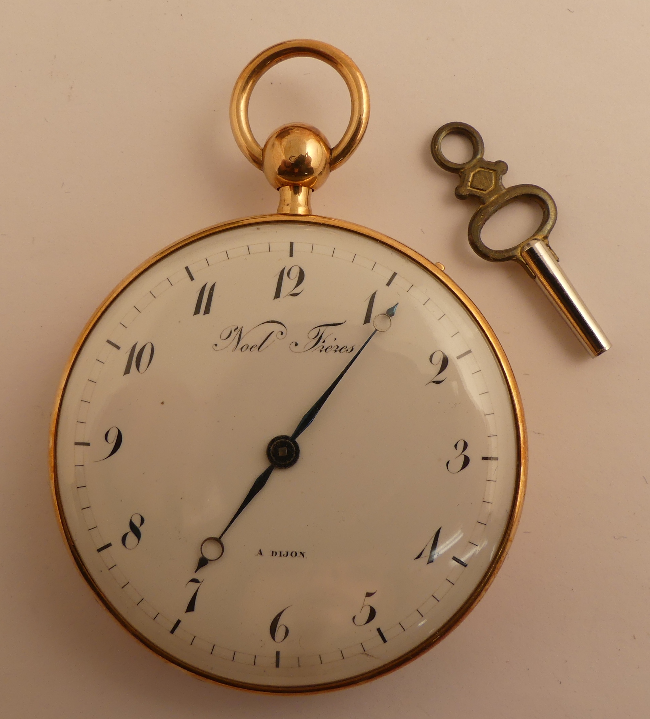 Noël frères à Dijon. Montre de poche en or jaune. Sonnerie. Circa 1830. Haut. 7.5 [...]