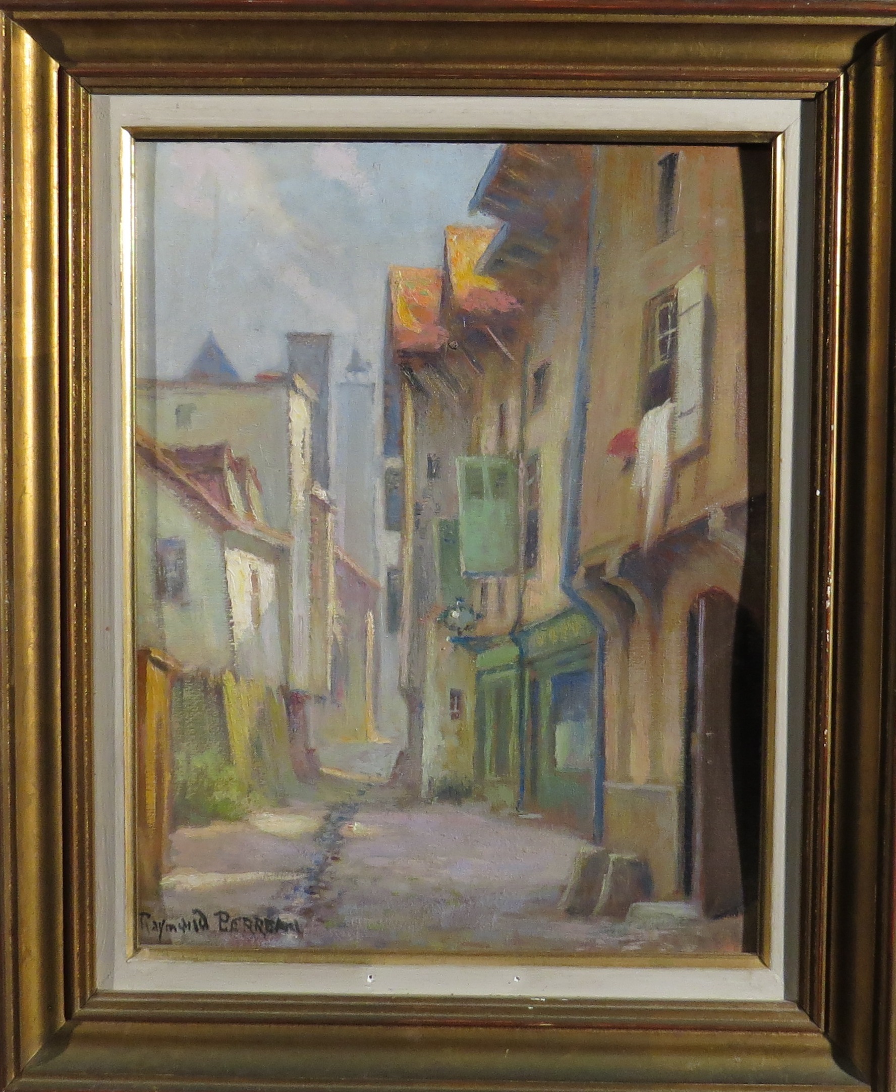 Raymond Perreau. Vue de Troyes. HSCarton. Signée. 36 x 29 cm. - - Image 2 of 2