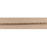 Swarovski. Bracelet rivière en cristaux et métal. Long. 18 cm. Dans son écrin. -