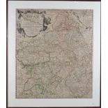 Carte de la Champagne datée 1699. 58 x 49 cm (mouillures). -