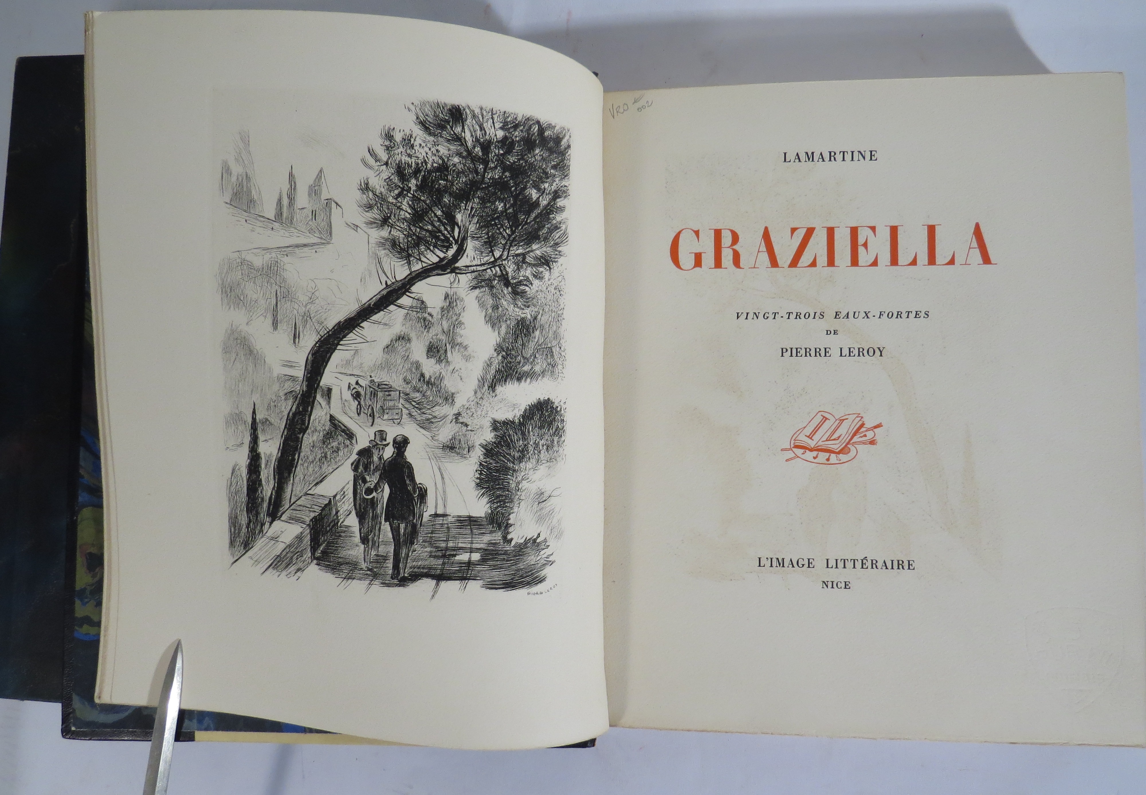 [LEROY] - LAMARTINE. Graziella. Nice, L'image littéraire, 1947; in-4, 156 pp., [...]