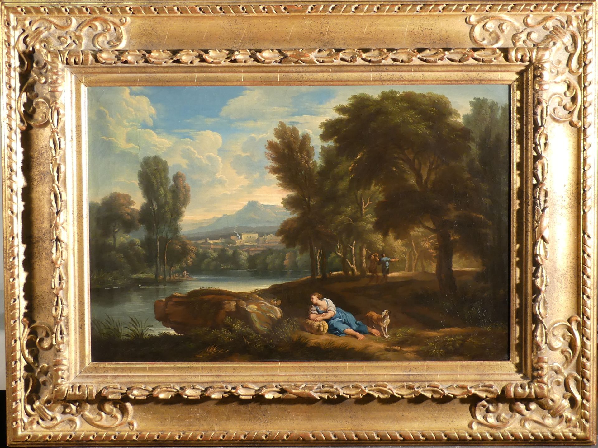 Ecole française XVIIIe. Paysage d'Italie. HSToile. 41.5 x 62 cm (Restaurations). - - Bild 2 aus 2