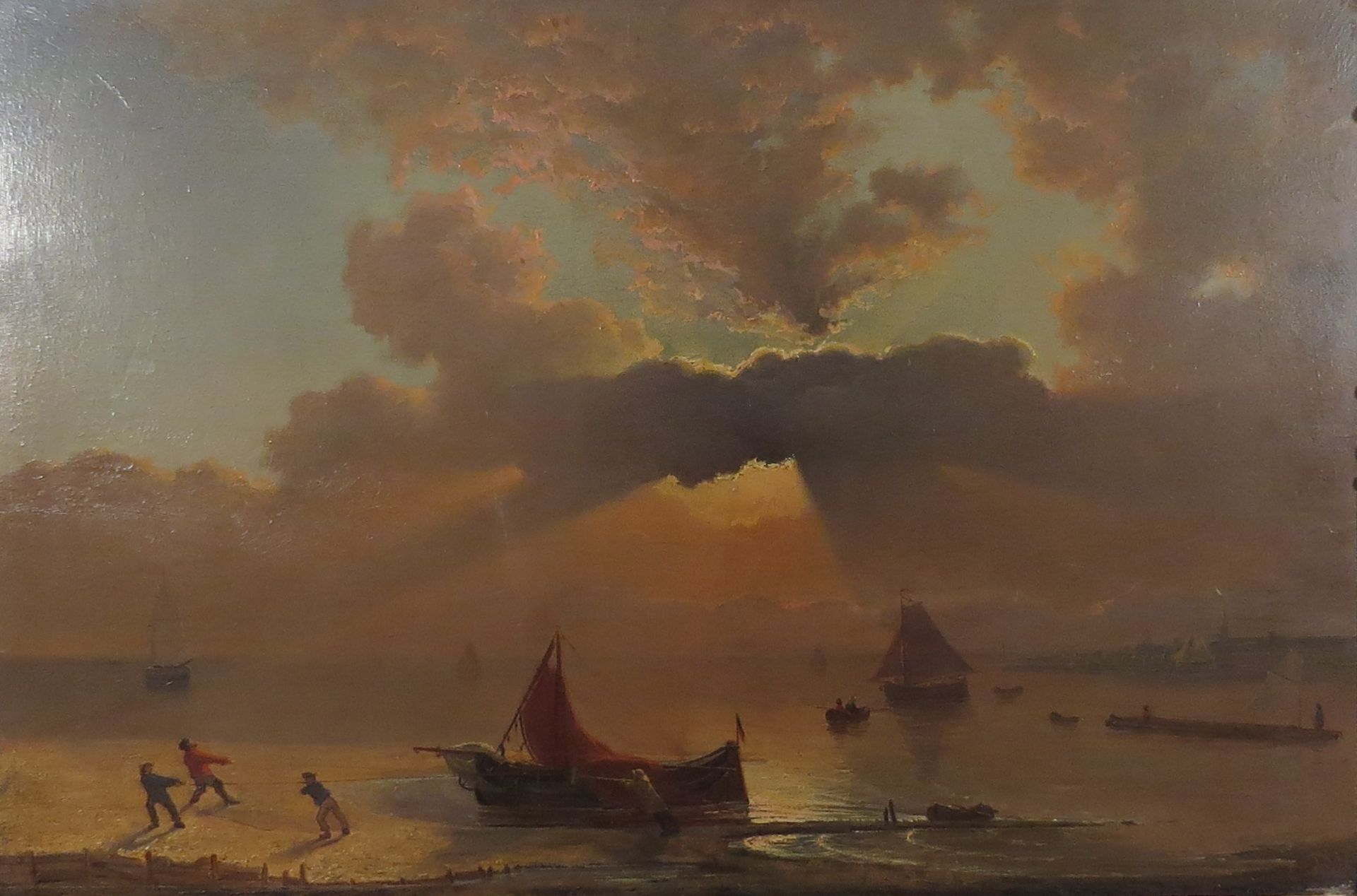 Arnold Ferdinand Ewald. 1815-1884. Coucher de soleil sur la mer (Sonnenuntergang am [...]