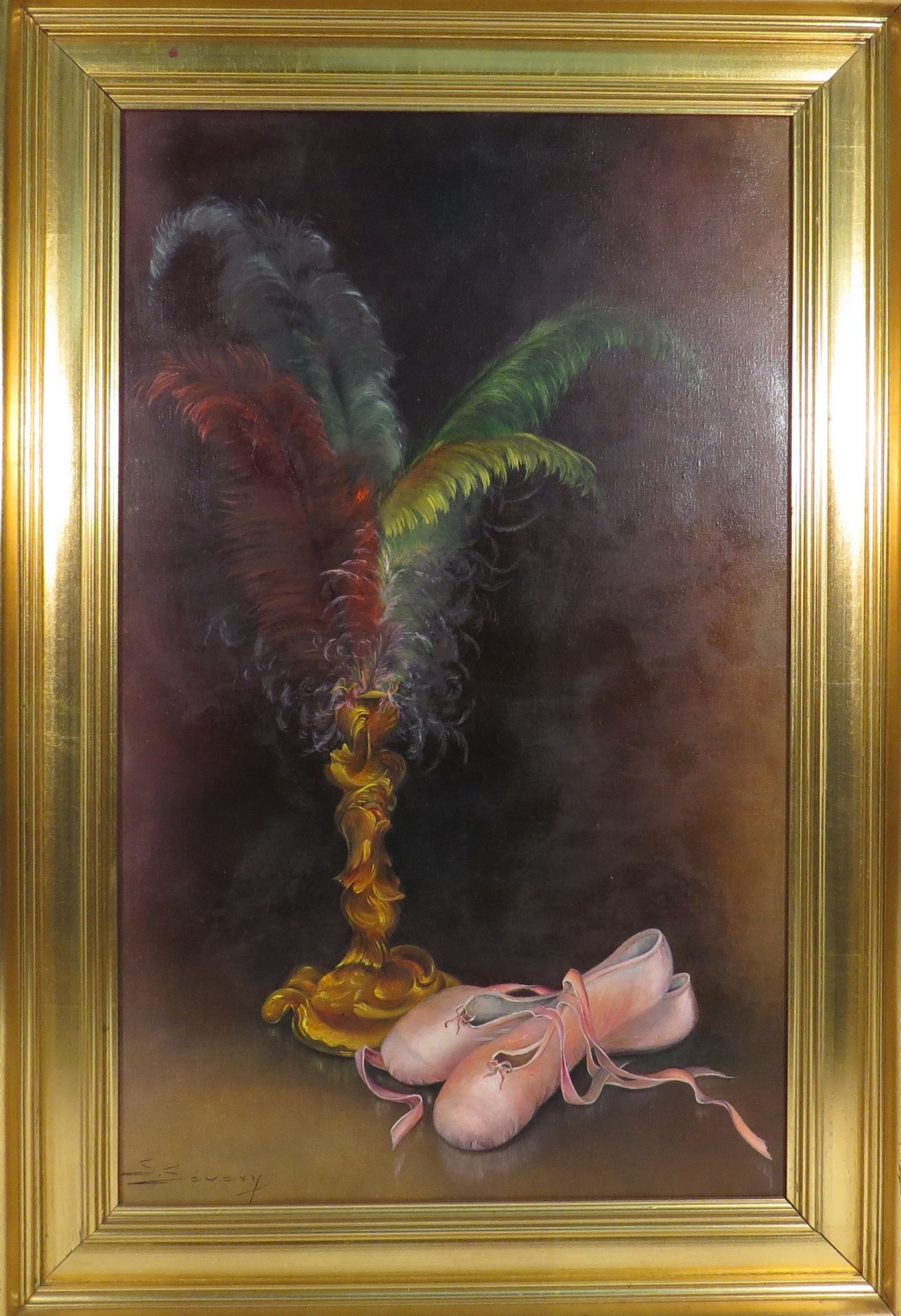 Suzanne Savary. Nature morte. Huile sur toile. Signée. 61 x 38 cm. - - Bild 2 aus 2