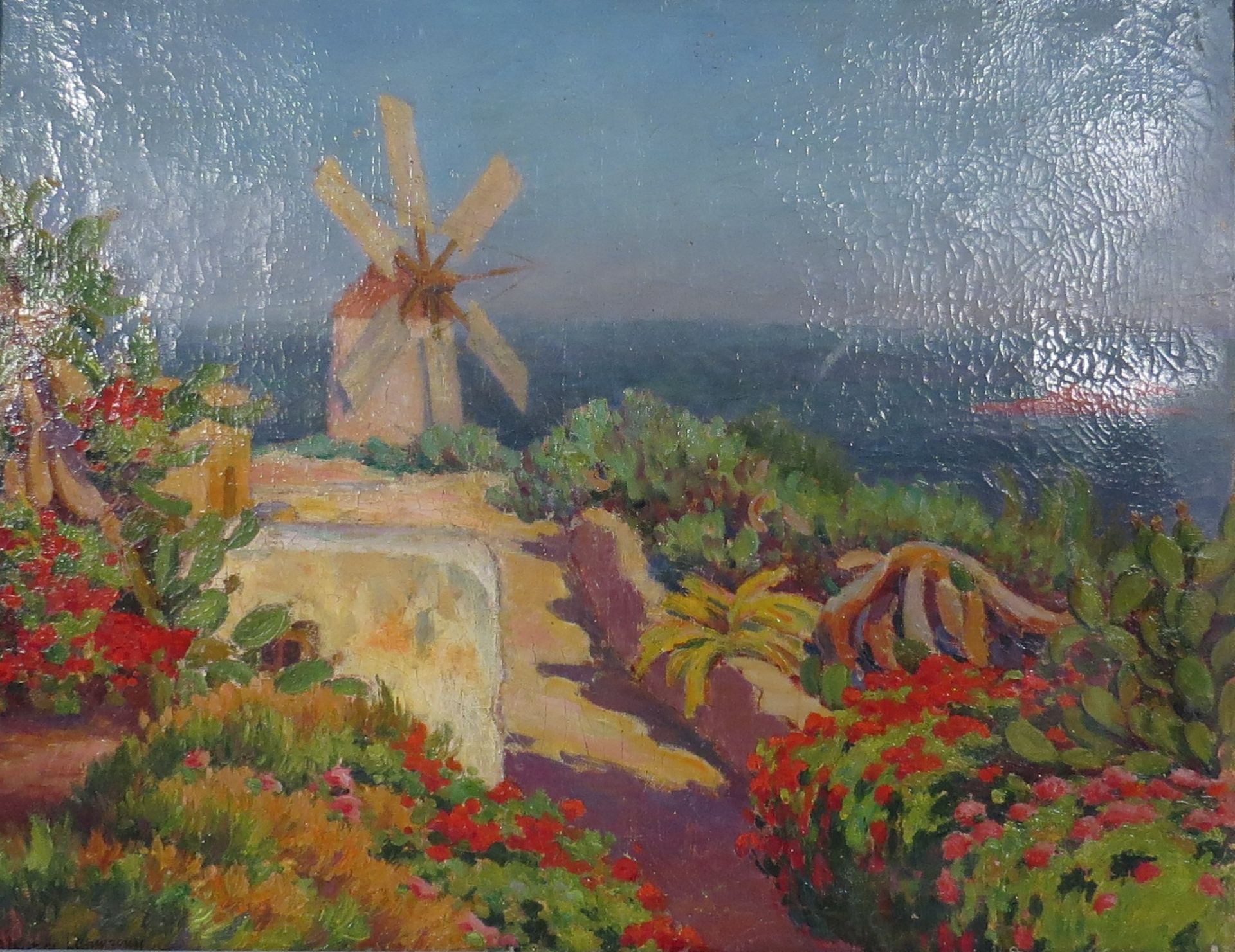 Albert De La Peyrouse. Le Moulin. Huile sur toile. Signé. 50 x 61 cm. -