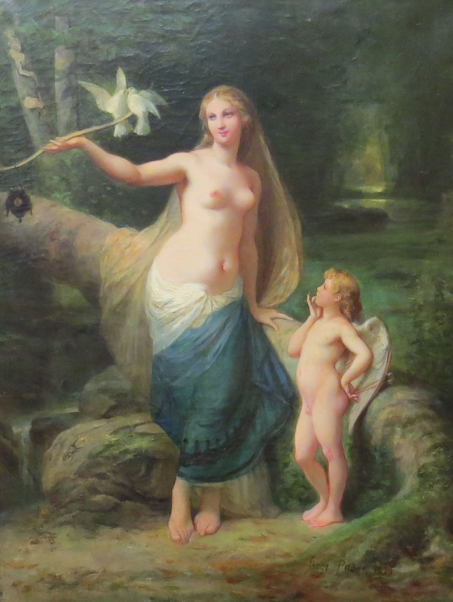 Henri Pierre Picou. Amour et Vénus. Huile sur toile. Signée et datée 1894. 81 x [...]