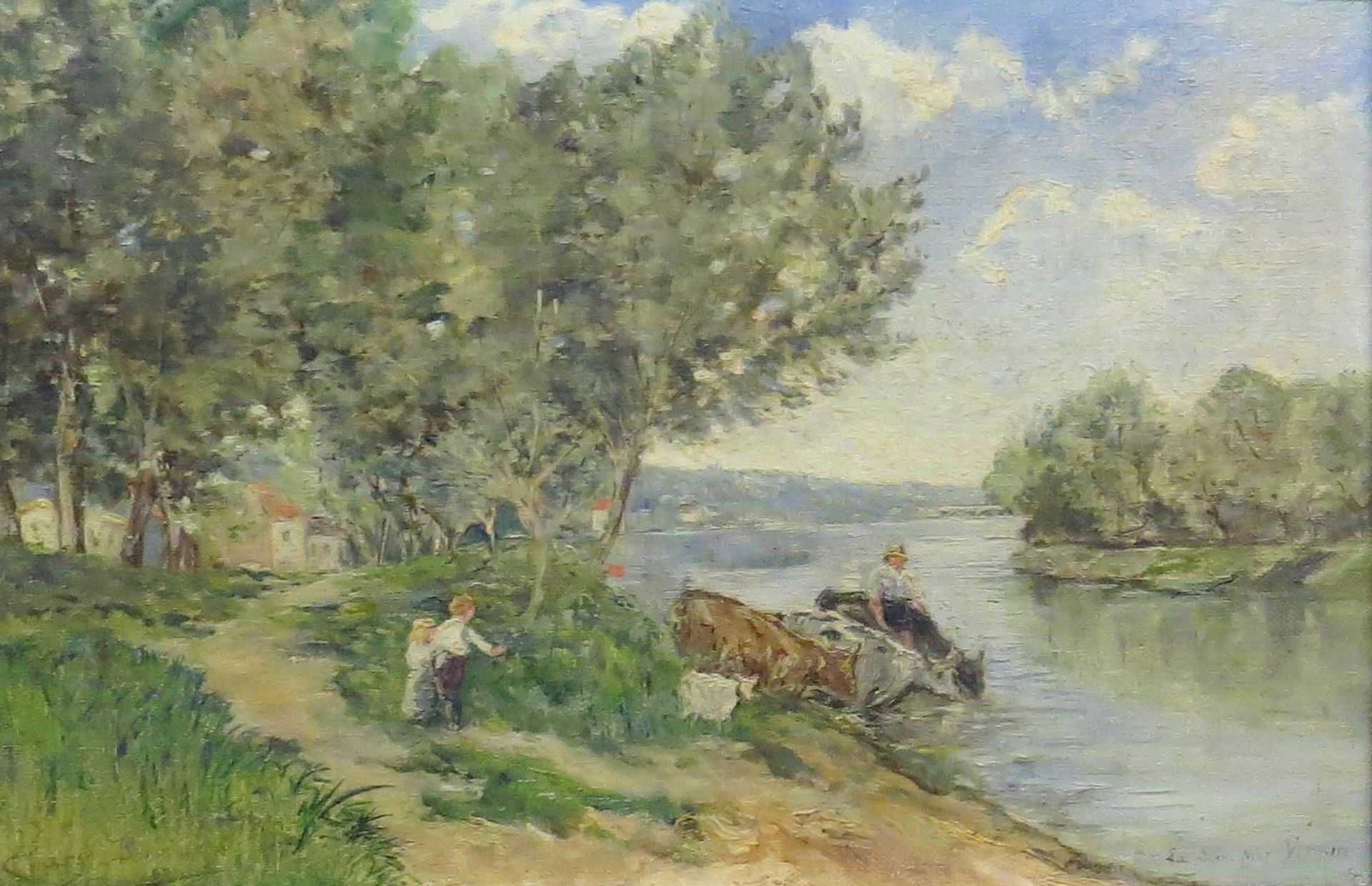 Adolphe Clary Baroux. 1865-1933. La Seine près de Vernon, Eure. HSToile. Signée, [...]