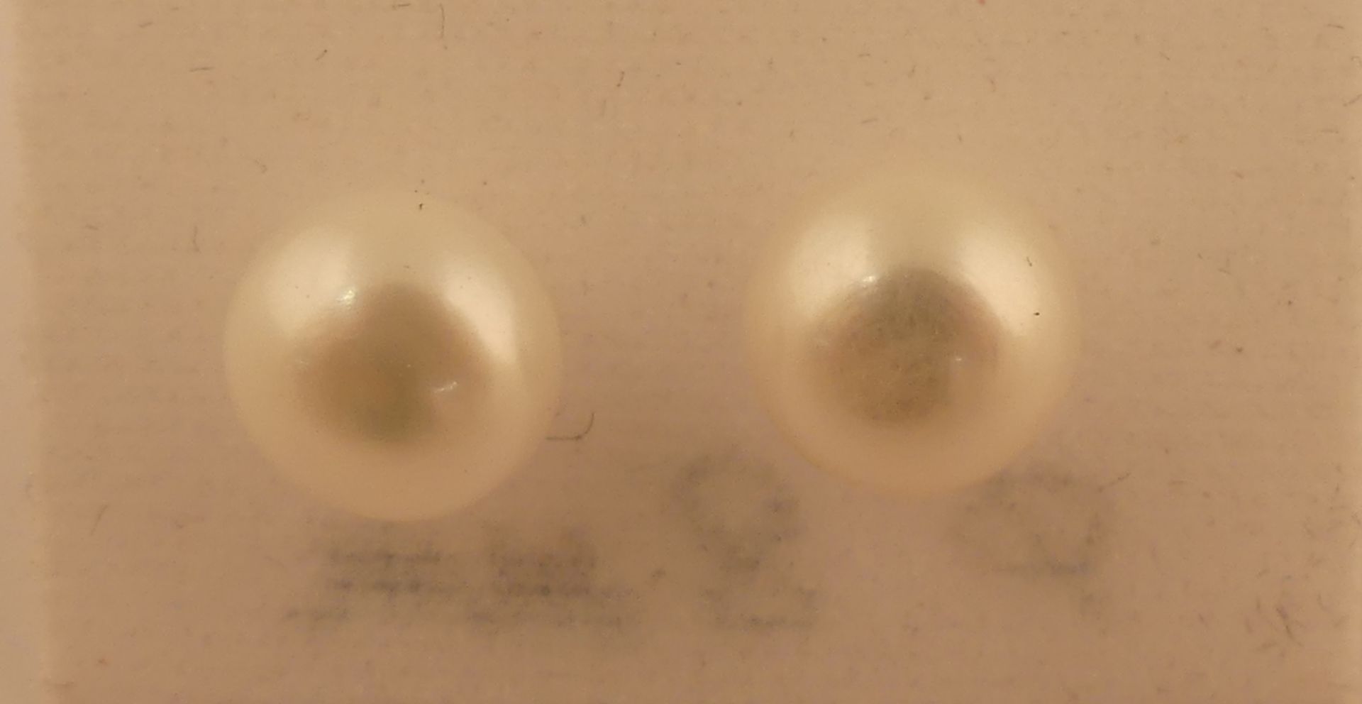 Boucles d'oreilles en argent, perle de culture, 8mm. -
