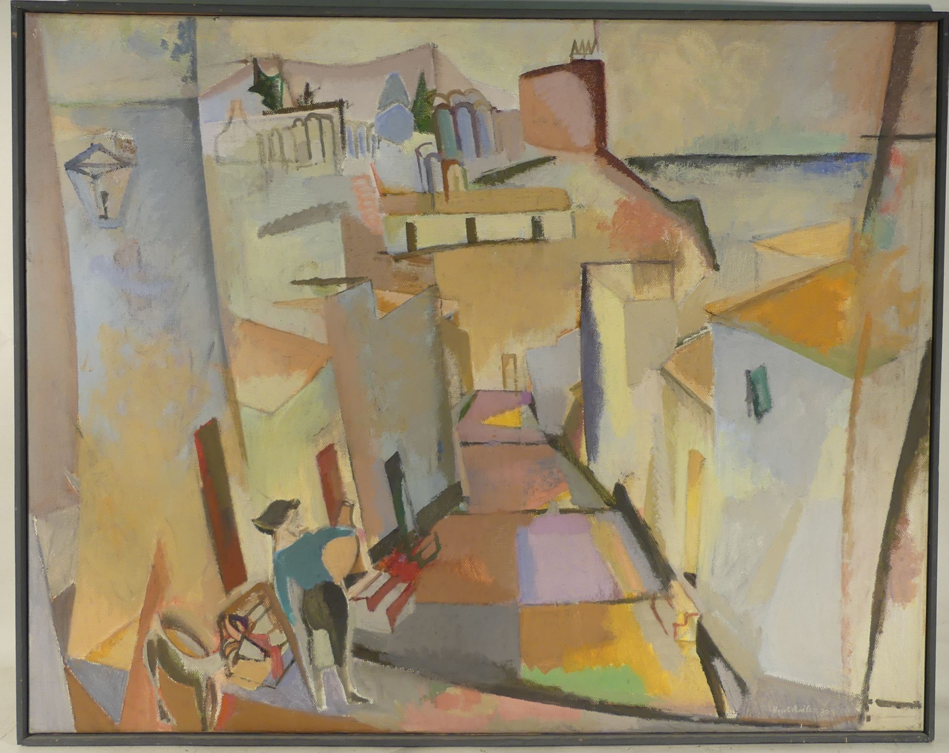 Max HEGETSCHWEILER , ( 1902-1995 ) , Ruelle espagnole , Huile sur toile signée et [...] - Bild 4 aus 4