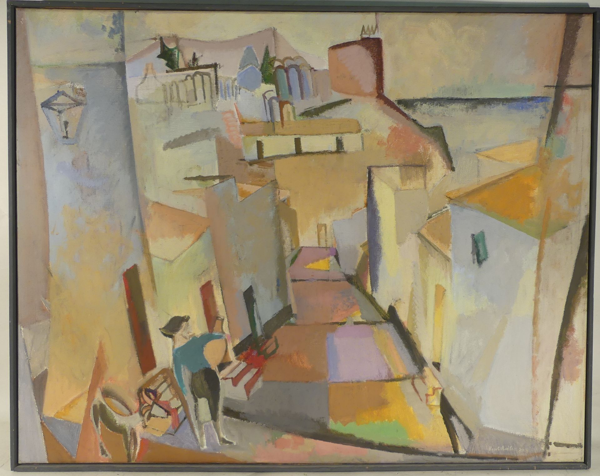 Max HEGETSCHWEILER , ( 1902-1995 ) , Ruelle espagnole , Huile sur toile signée et [...] - Bild 2 aus 4