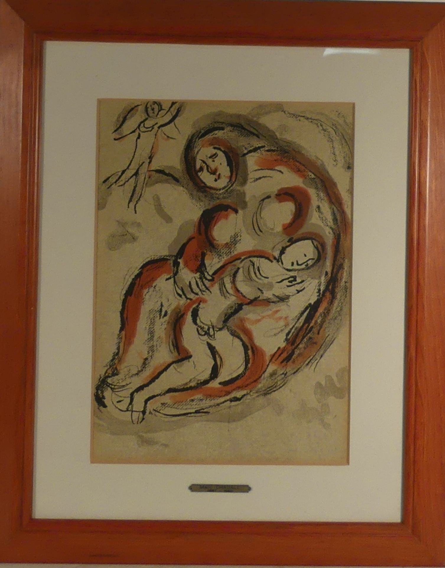 Marc Chagall (d'après). David sauvé par Mical. Lithographie. 34 x 24 cm à vue. [...] - Bild 4 aus 4