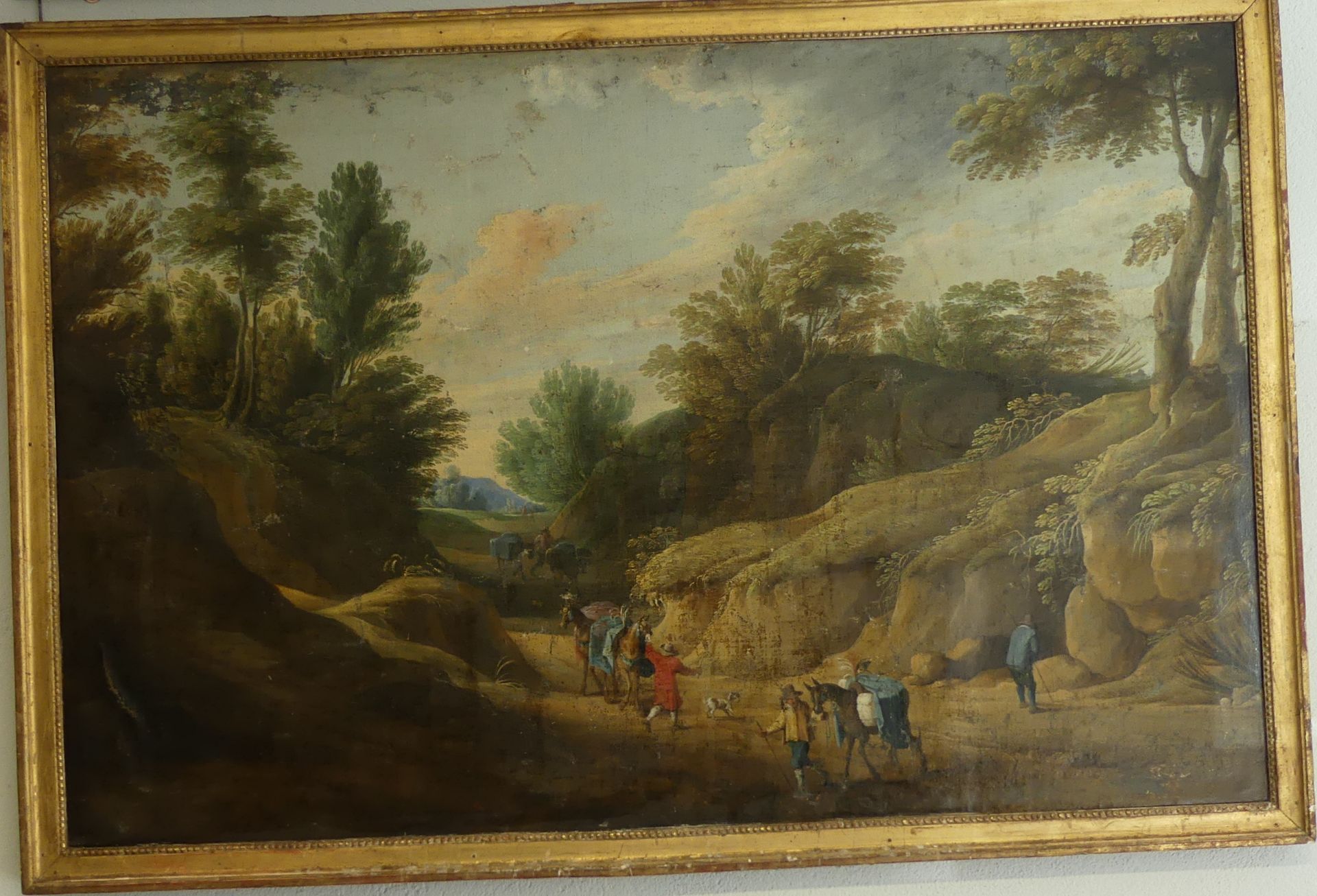 Ecole flamande XVIIème. Paysage animé. Huile sur toile. 105 x 167 cm. [...] - Bild 2 aus 4