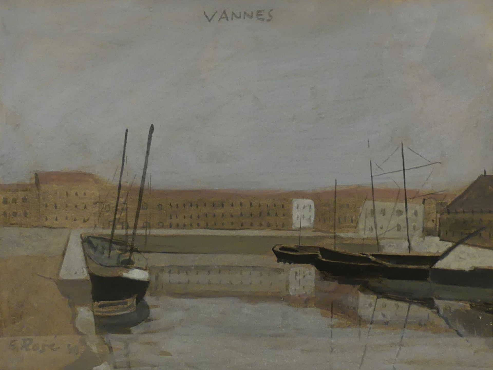 E. Rosé. Le port de Vannes. Morbihan. Aquarelle. Signée et datée 1949. 23.5 x 31.5 [...] - Bild 3 aus 6