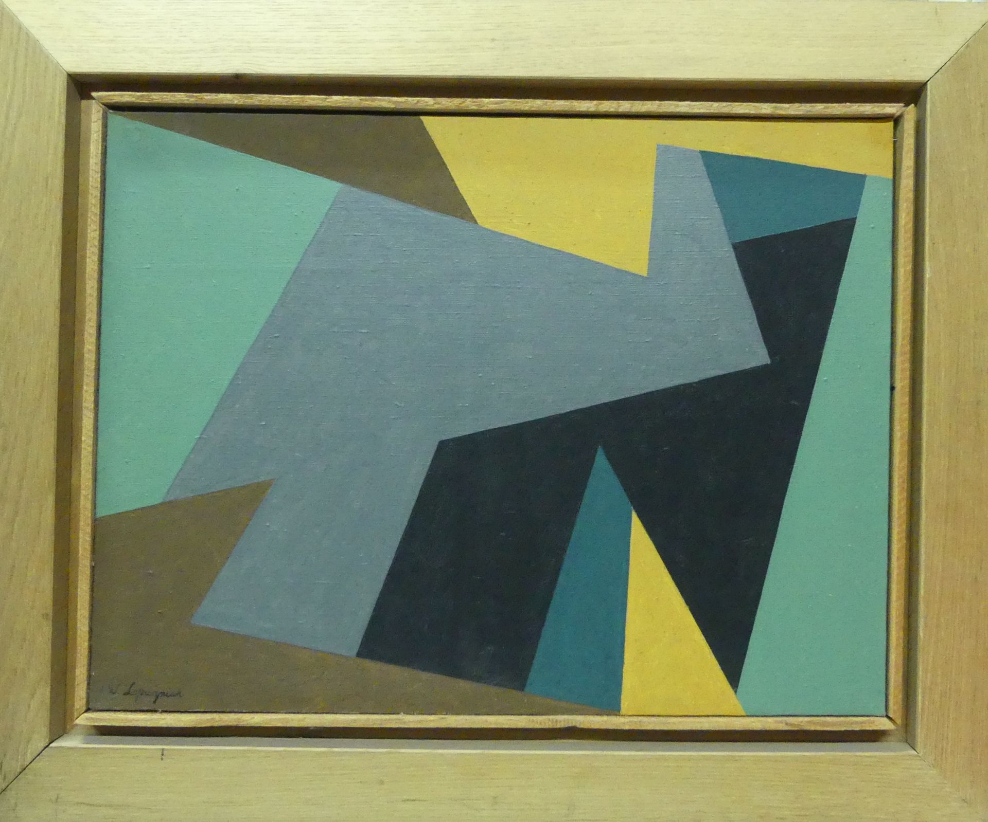 Wladyslaw LOPUSZNIAK (1904-1995). Composition géométrique abstraite signée en bas [...] - Bild 2 aus 2