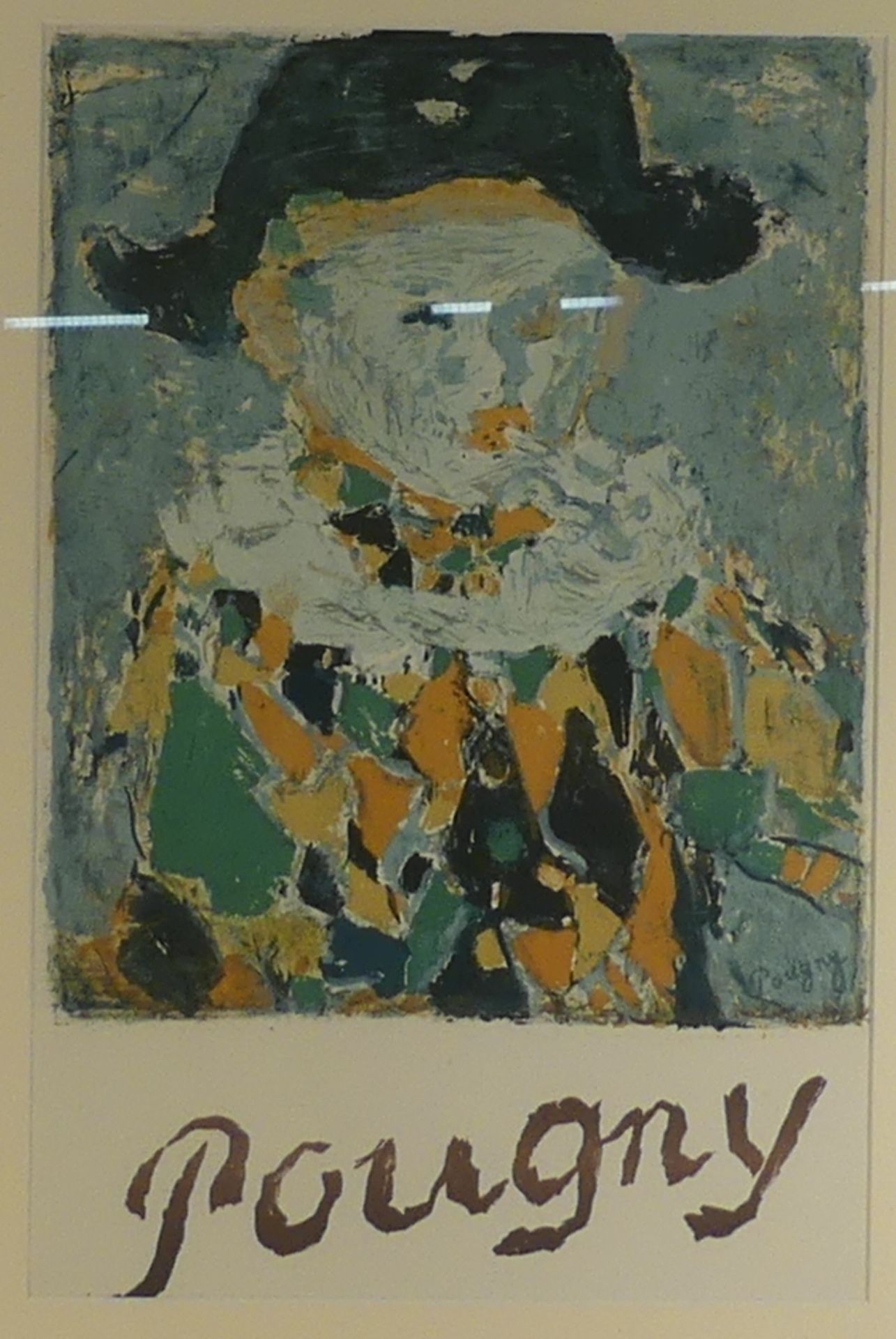 Jean Pougny (1892-1956). Arlequin. Lithographie couleur, signée du cachet et [...]