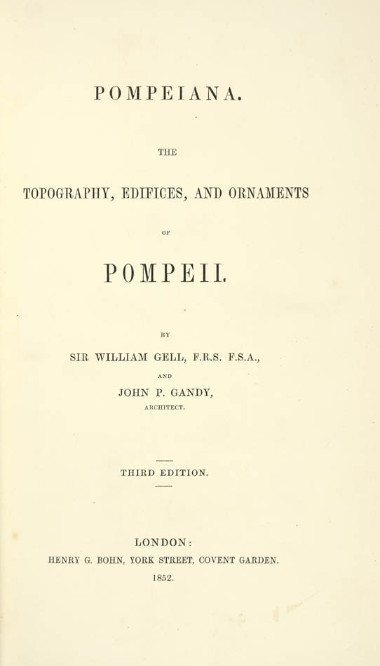GELL, William. Pompeiana: - Image 3 of 5