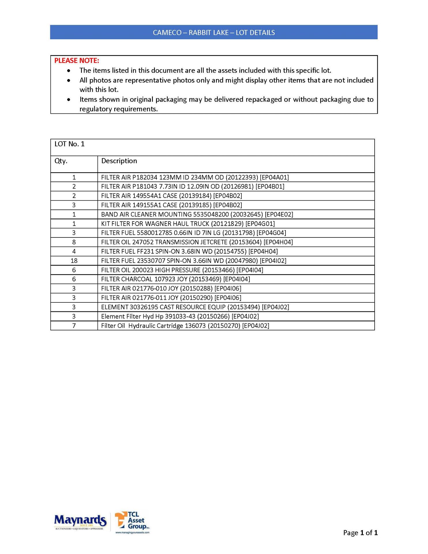 misc. air, oil, fuel filters, etc. (please see attached for detailed lot list. NOTE: quantities - Image 2 of 2