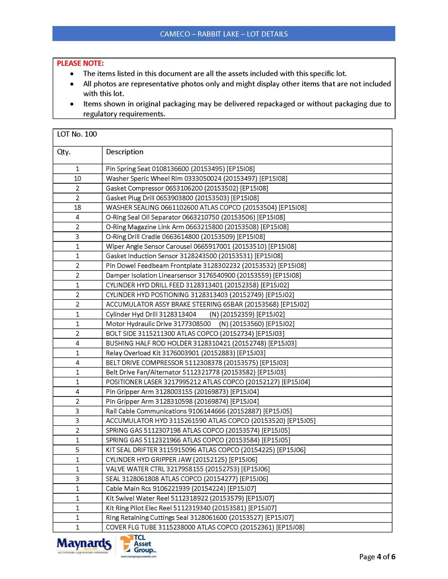 misc. spare parts, etc. (please see attached for detailed lot list. NOTE: quantities are approximate - Image 5 of 7