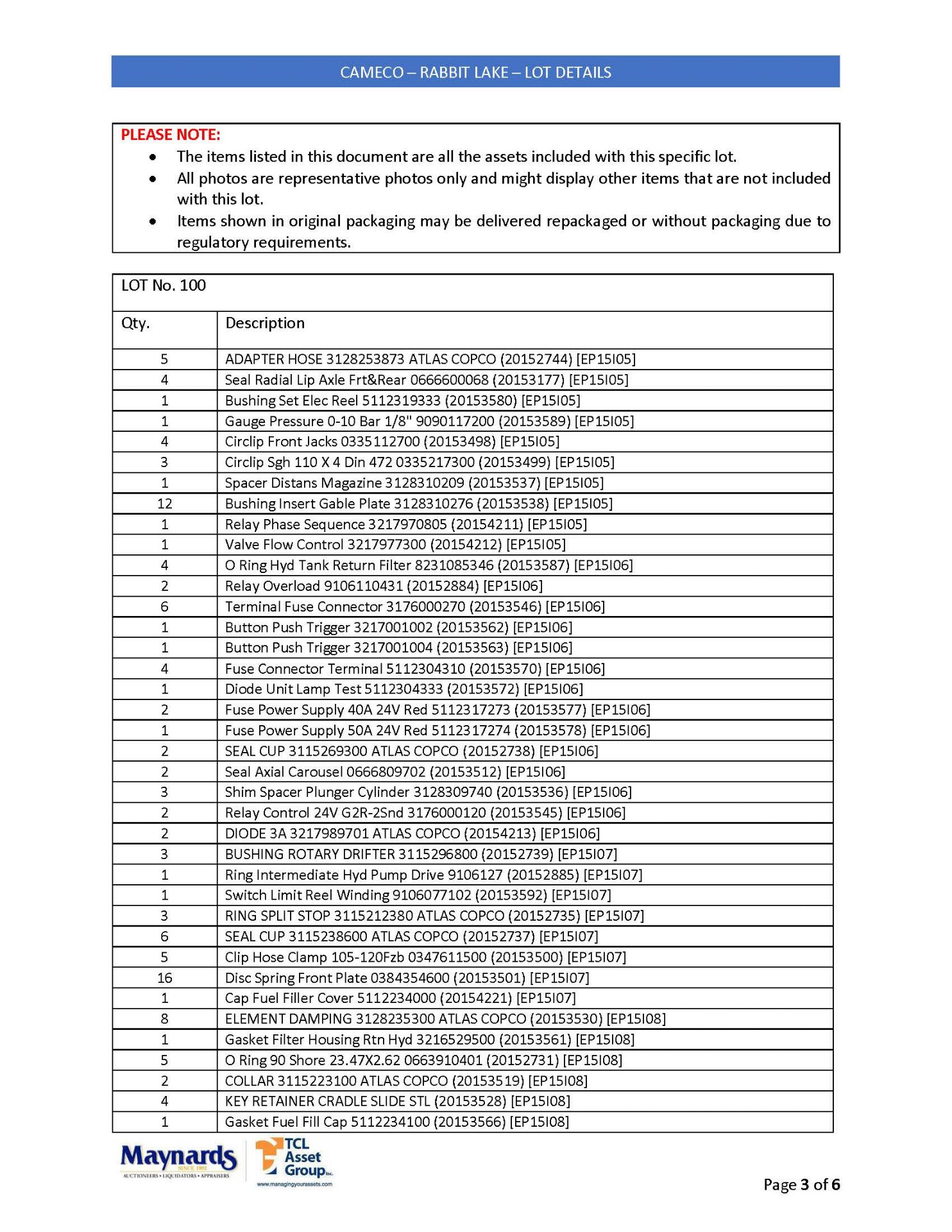 misc. spare parts, etc. (please see attached for detailed lot list. NOTE: quantities are approximate - Image 4 of 7