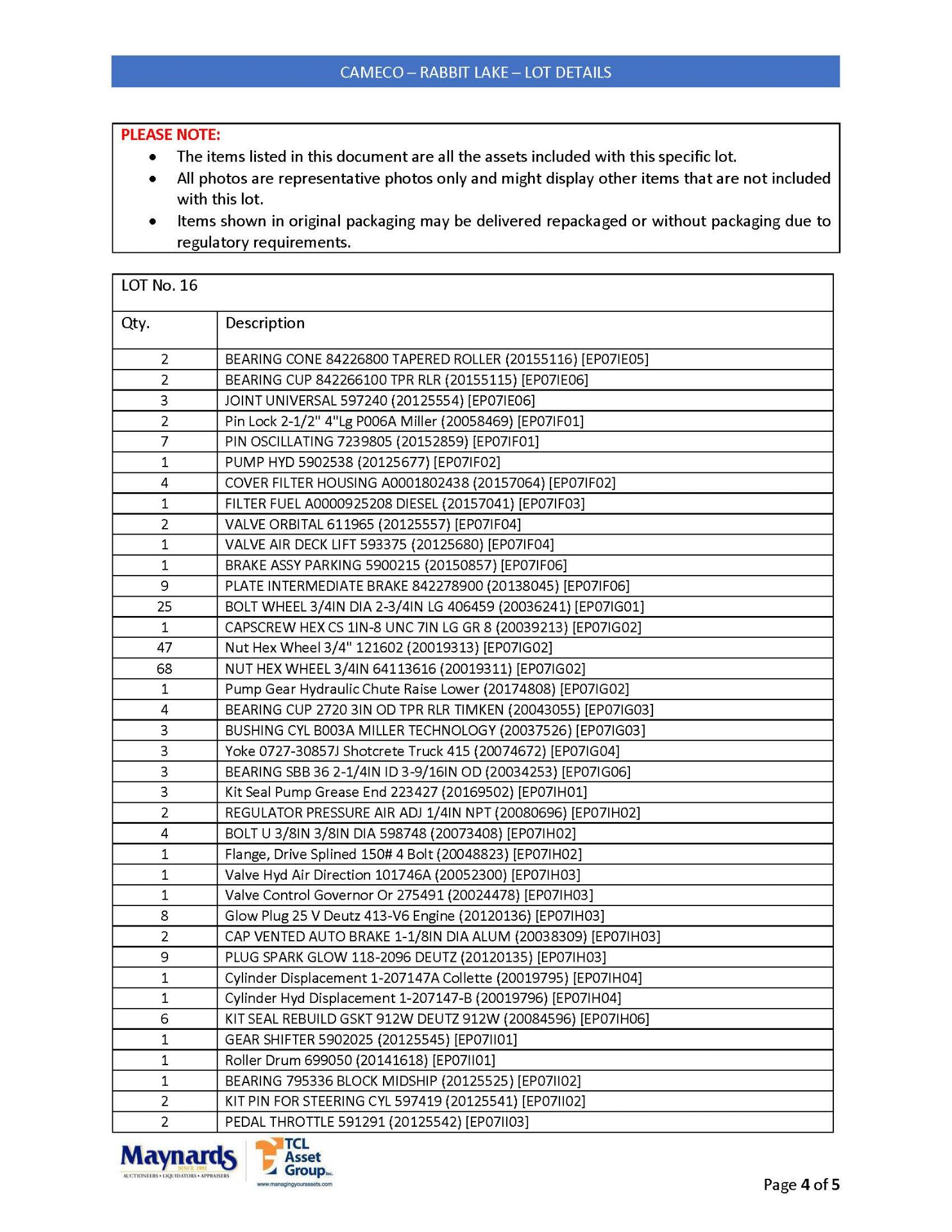 misc. spare parts, etc. (please see attached for detailed lot list. NOTE: quantities are approximate - Image 13 of 14